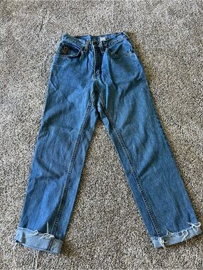 Classic Blue Straight-Leg Denim Jeans